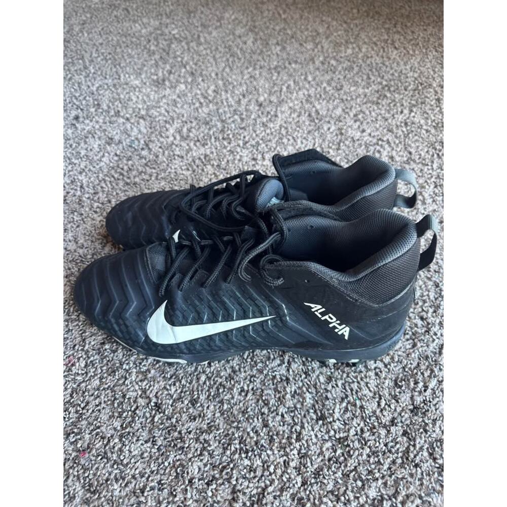 Nike Alpha Football Cleats Men’s Size 13 Black Excellent Traction Cleat Sport